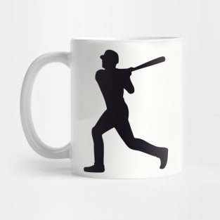 Baseball Player Silhouette - Black Mug